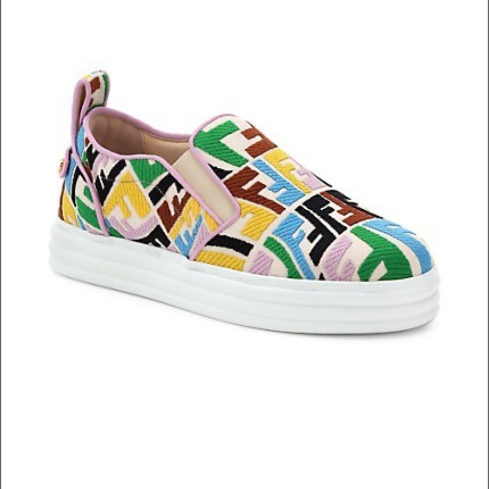 Fendi FF logo slip on sneakers